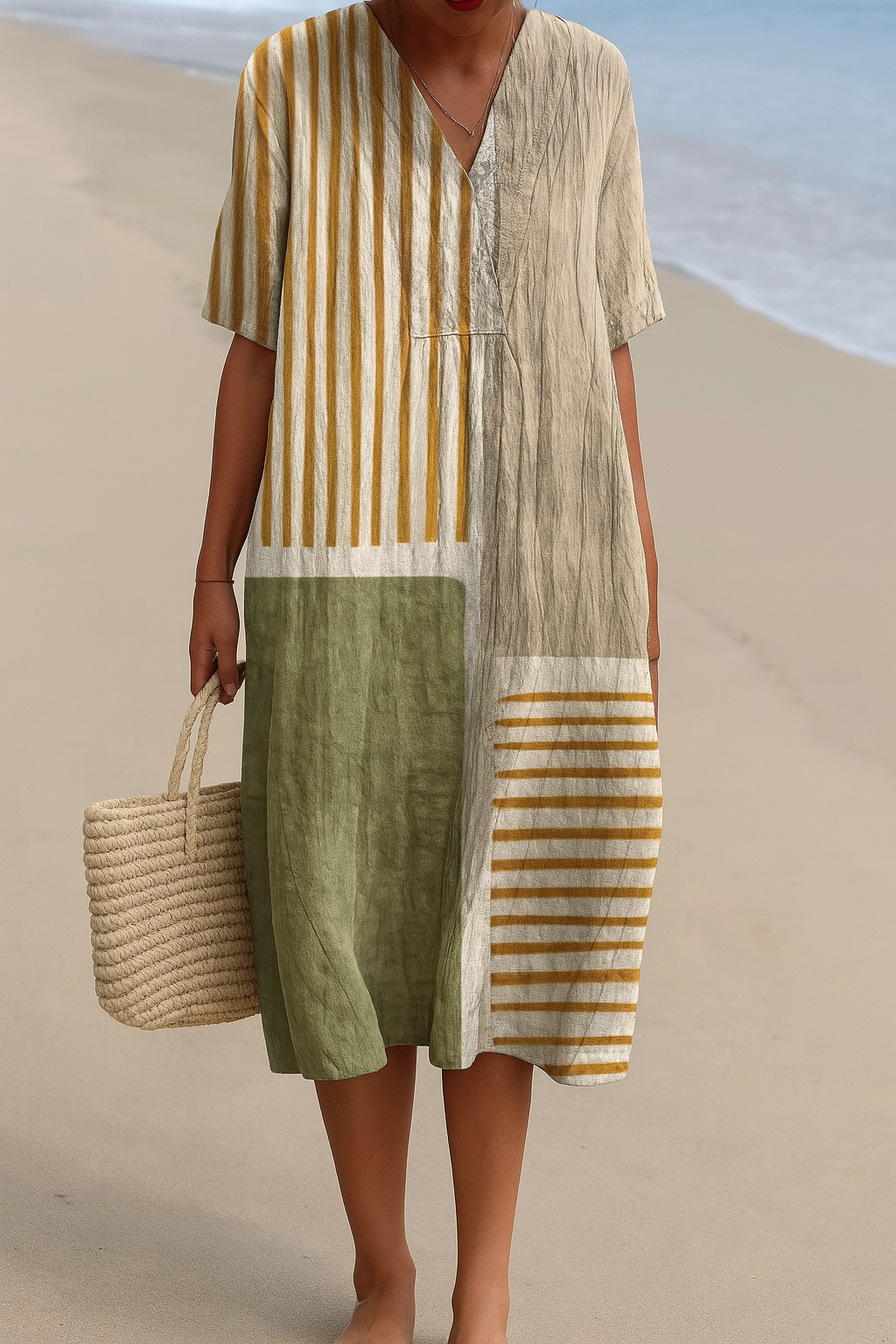 Brittany | Art Inspired Cotton Dress Natural Beauty That Captures Attention