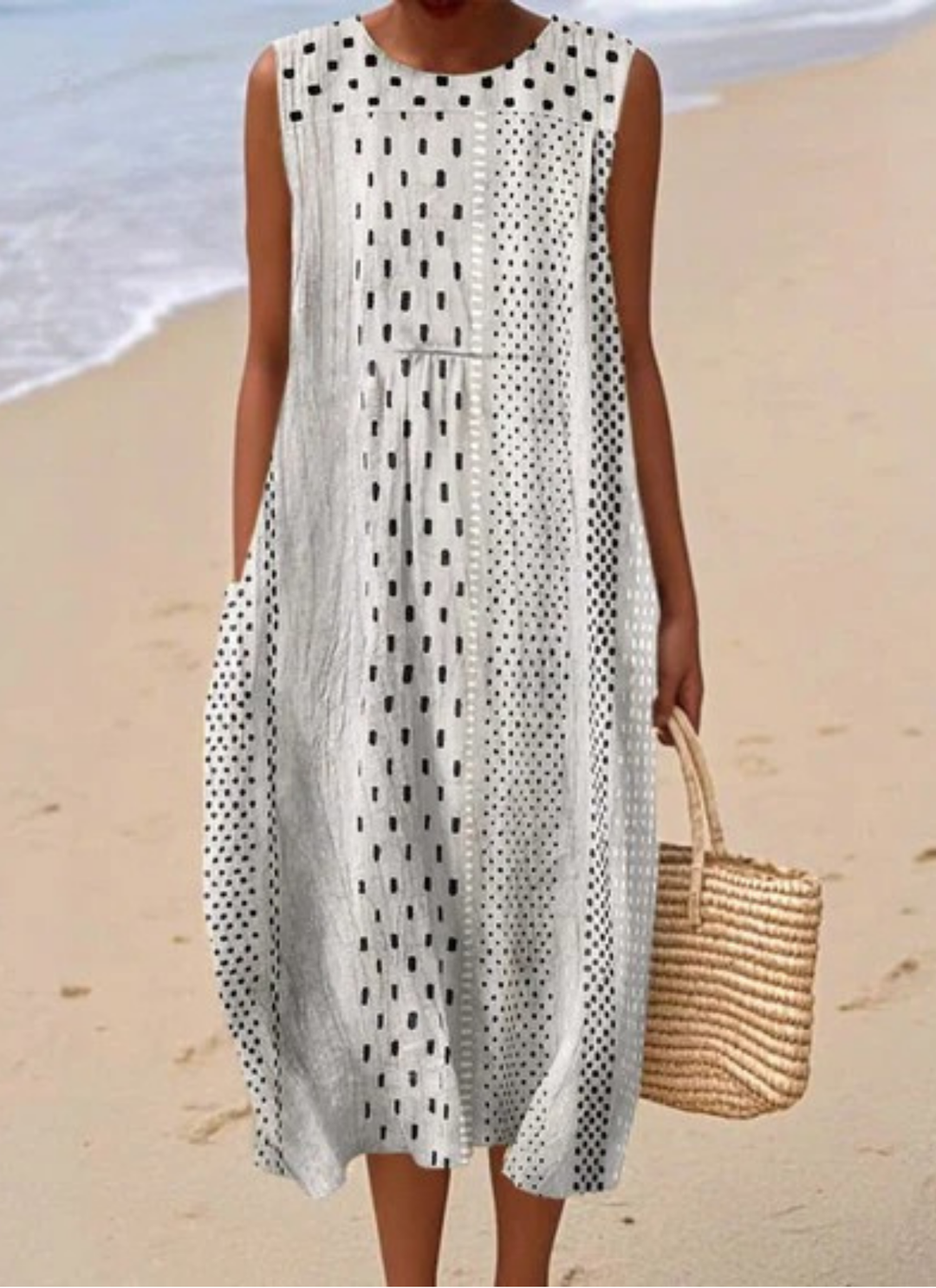 Nora | Monochrome Dot Dress