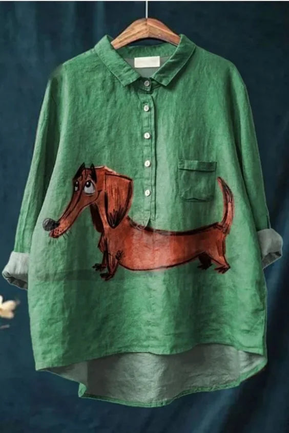 Rachel | Stylish Dog Print Shirt