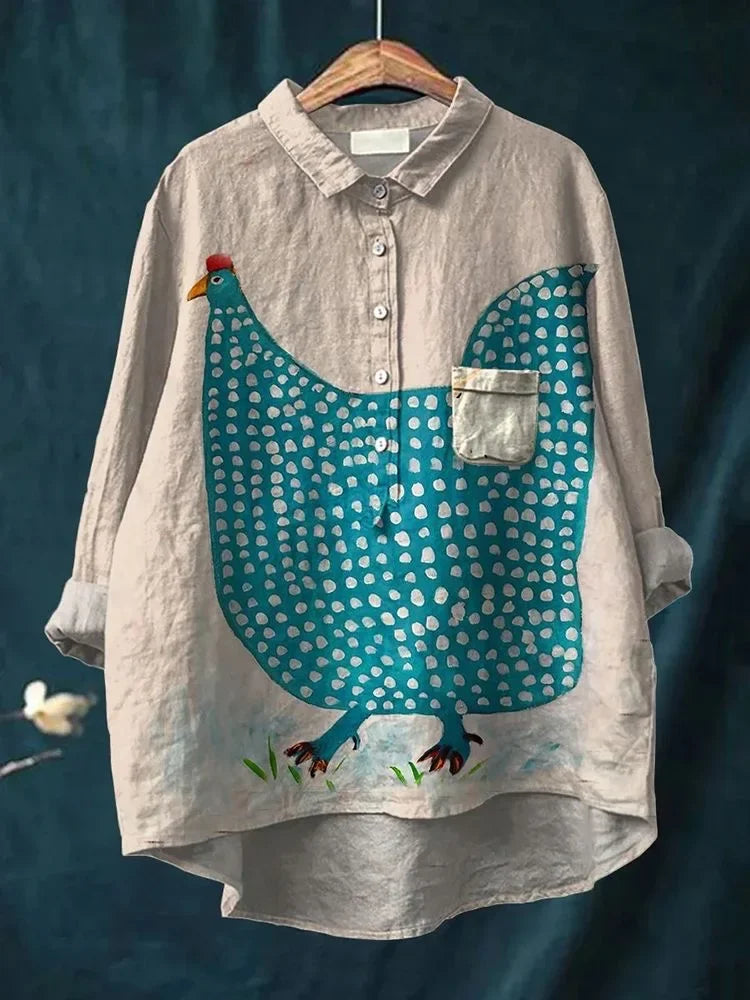 Sabrina | Stylish Artistic Button-Down Shirt