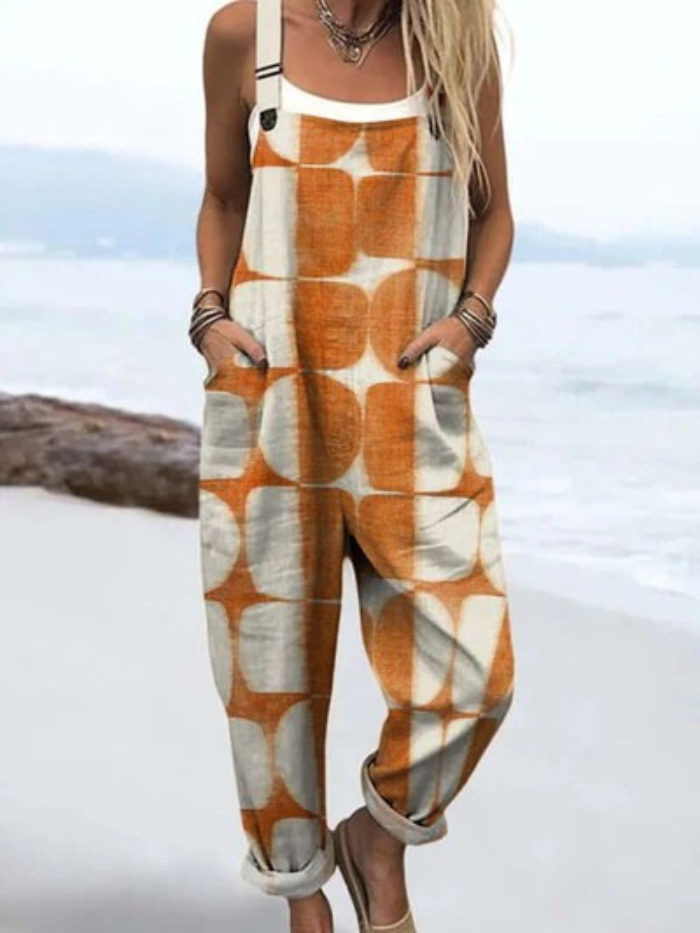 Mira | Retro Grid Jumpsuit