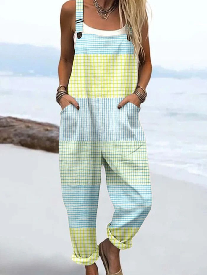Niva | Pastel Check Jumpsuit