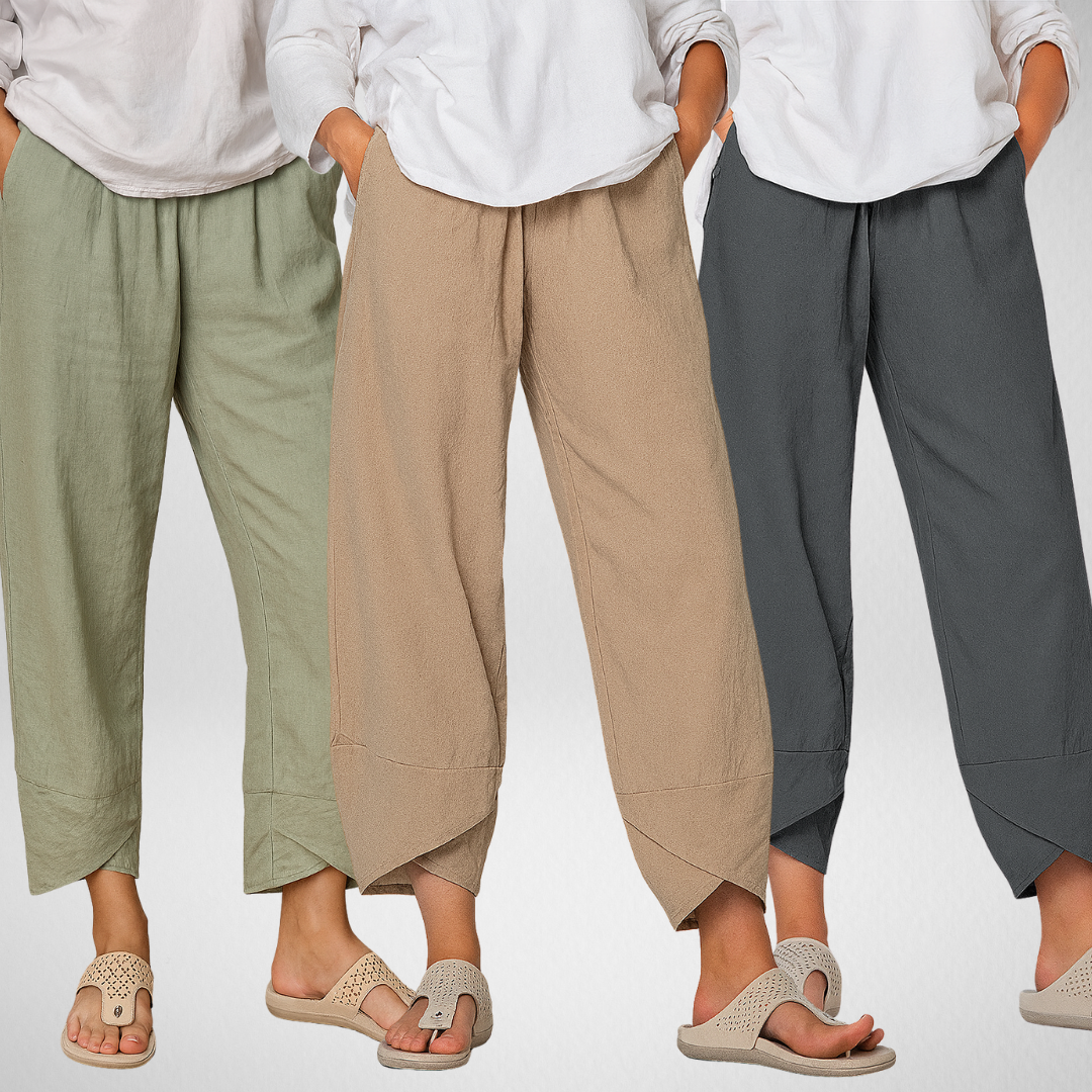 Bryndis - Summer Cotton Linen Wide Leg Pants