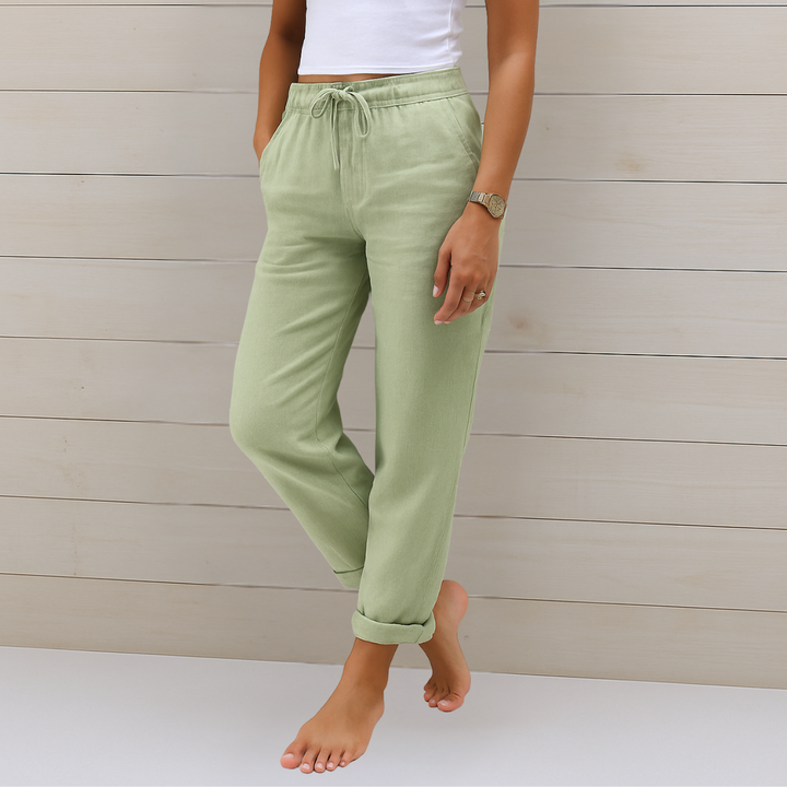 Anne | Premium Breathable Linen Stretch Trousers