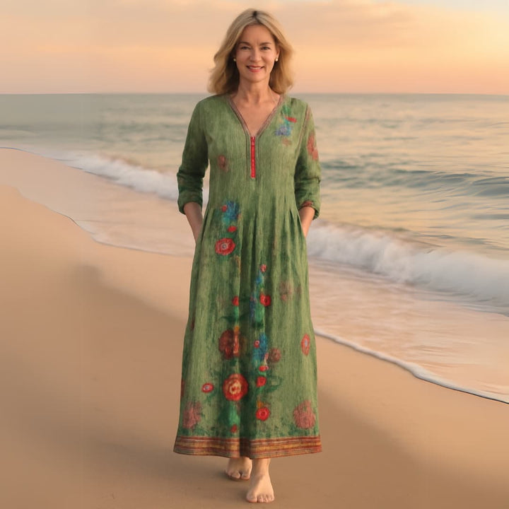 Dorothy - Meadow Rose Tummy Coverage Dress