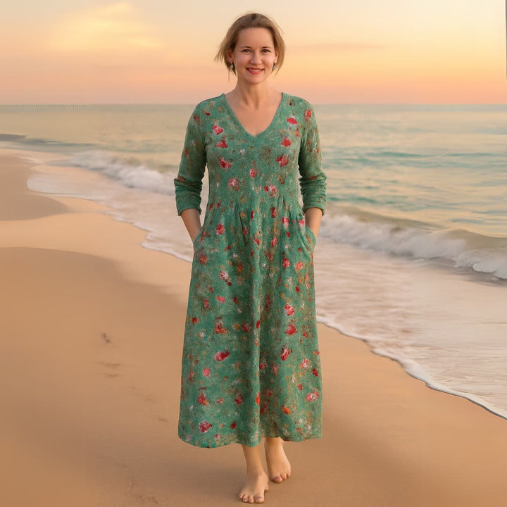 Kenzie - Botanical Whisper Tummy Coverage Dress