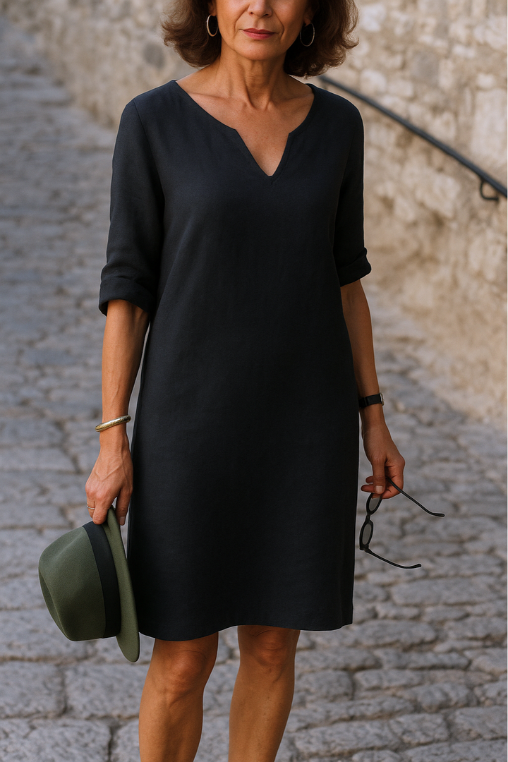 Kora - Elegant V-Neck Dress