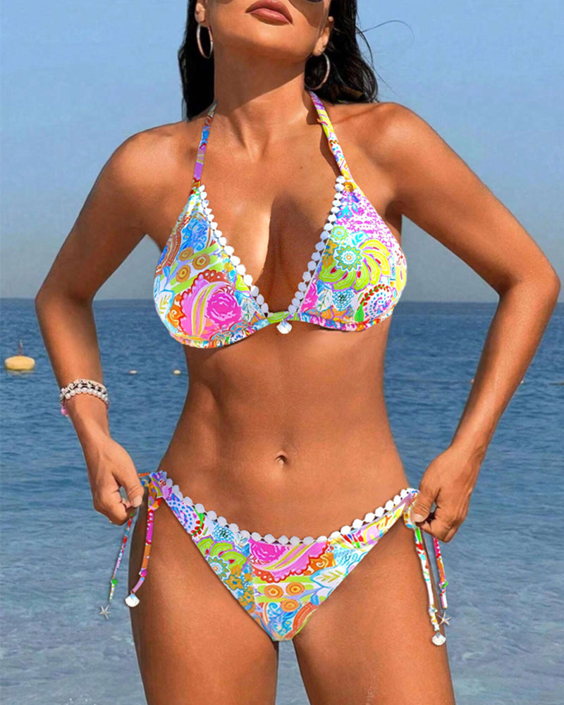 Valerie - Vibrant Lace Neck-Tie Bikini