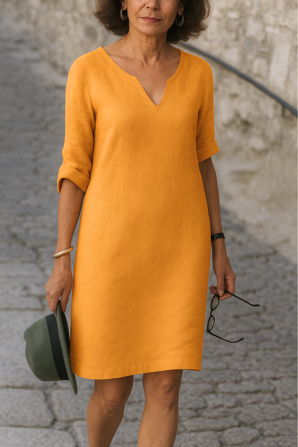 Kora - Elegant V-Neck Dress