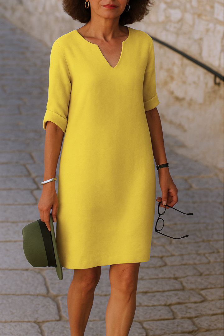 Kora - Elegant V-Neck Dress