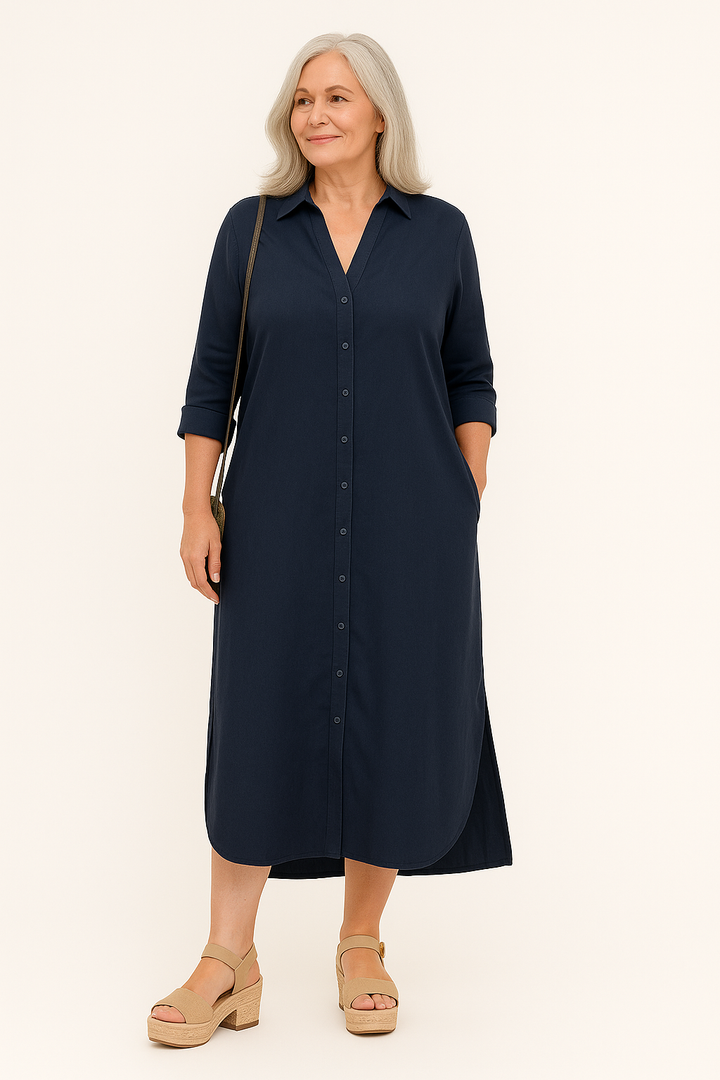Malaya - Elegant Collar Dress
