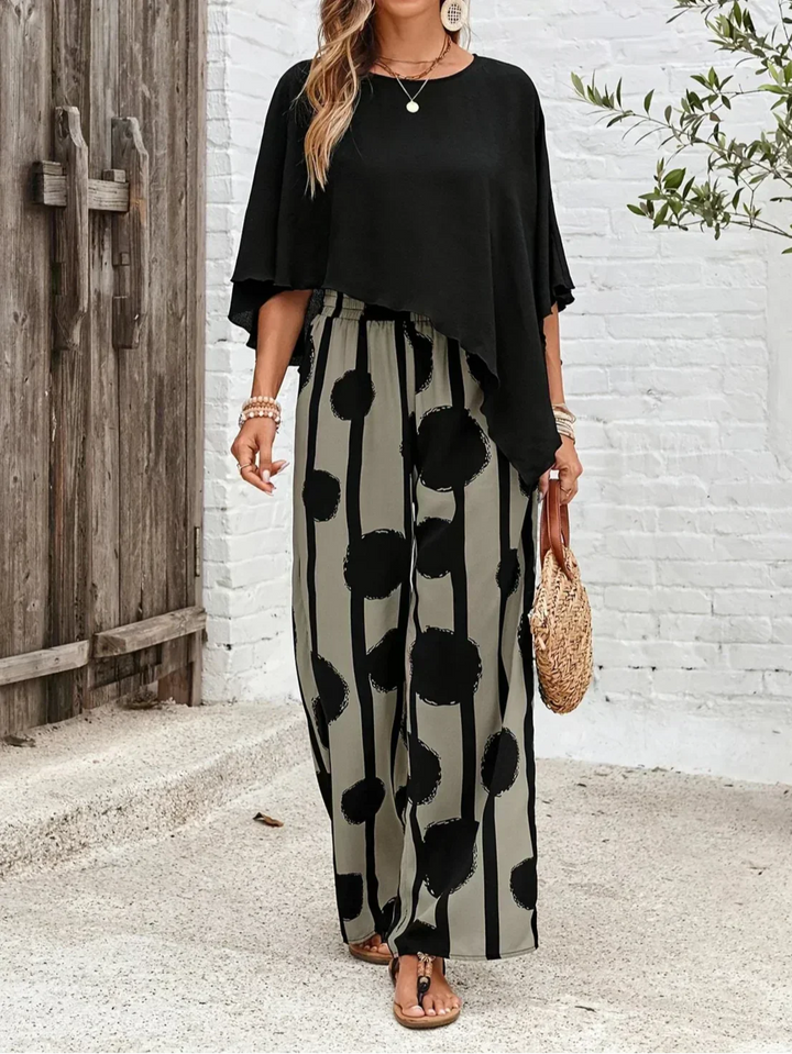Kalliope -  Elastic Waist Two-Piece Set