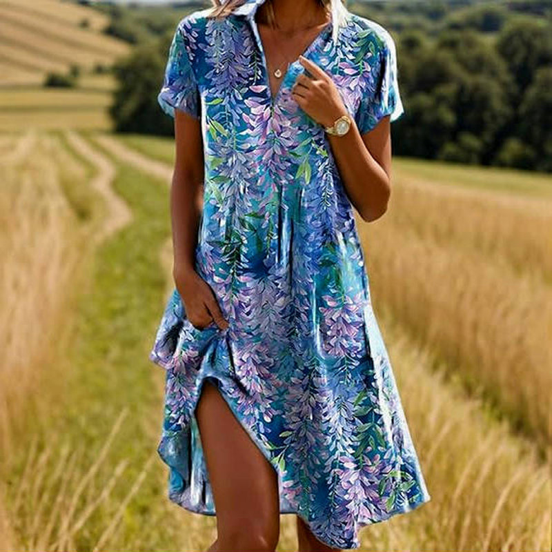 Elara™ | Tropical Leaf Dress