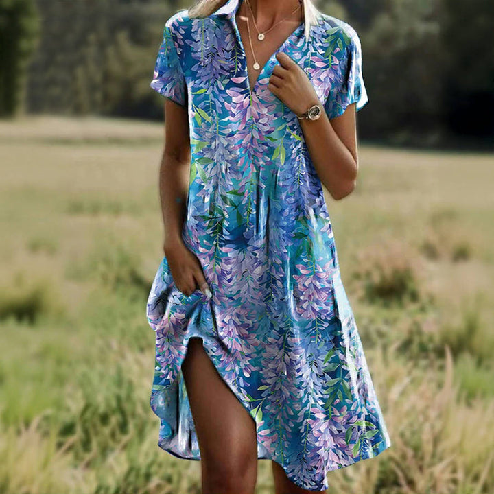 Elara™ | Tropical Leaf Dress