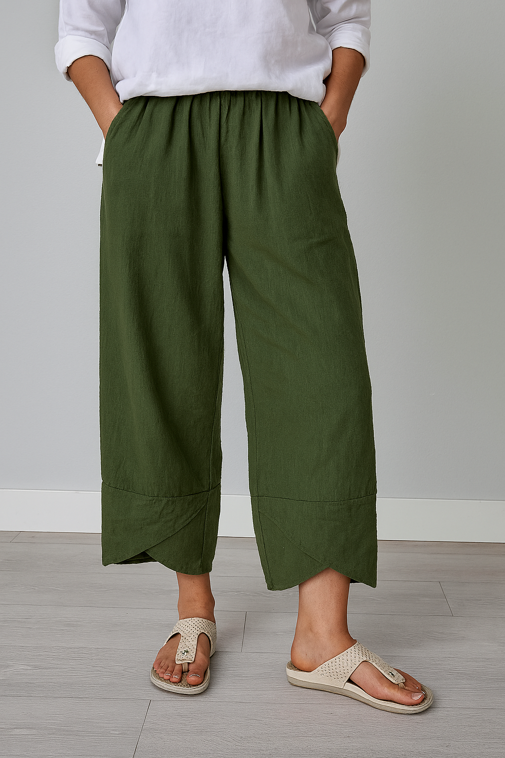 Bryndis - Summer Cotton Linen Wide Leg Pants