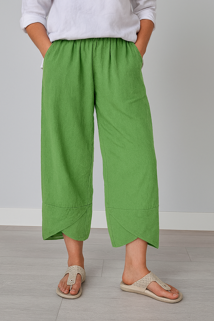 Bryndis - Summer Cotton Linen Wide Leg Pants