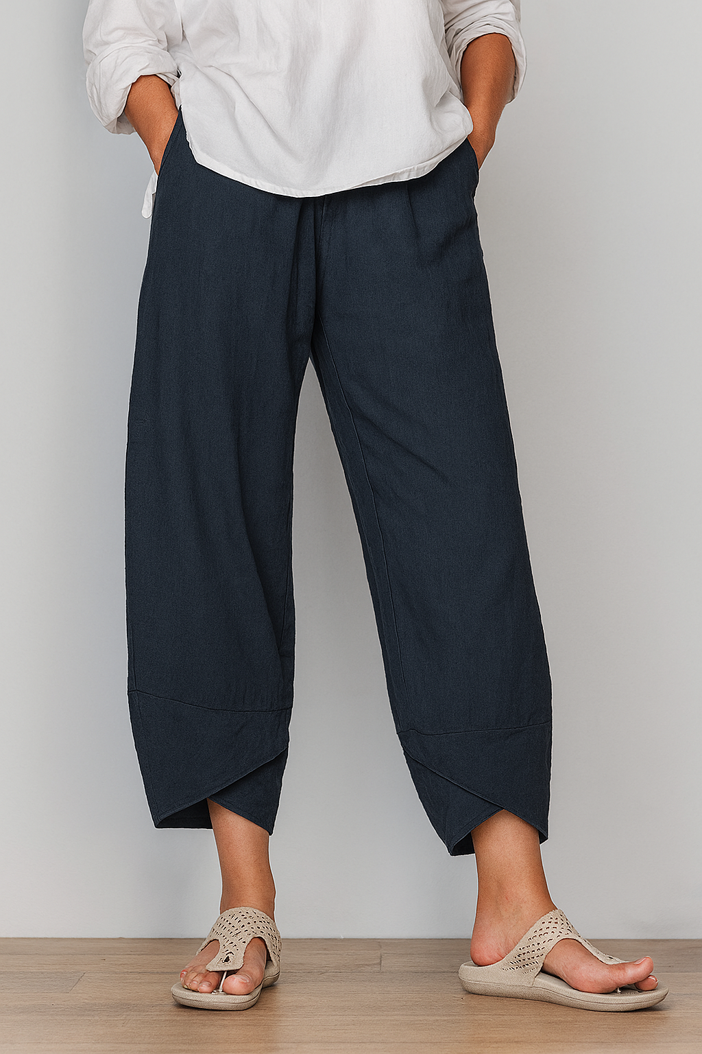 Bryndis - Summer Cotton Linen Wide Leg Pants