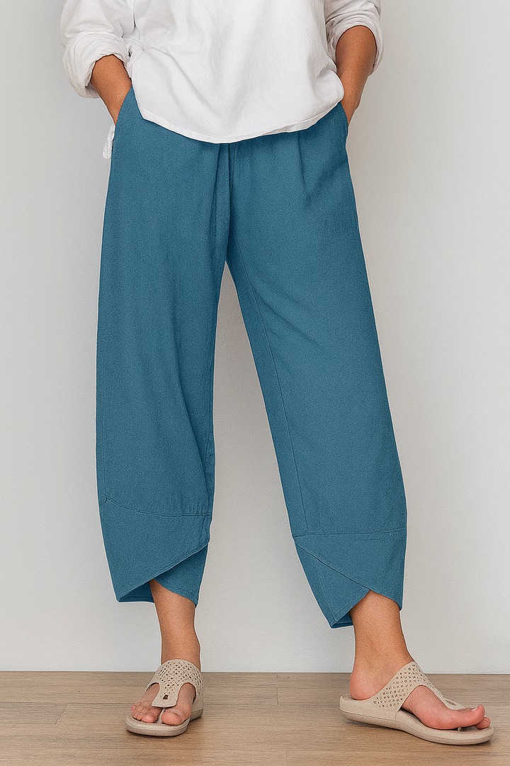 Bryndis - Summer Cotton Linen Wide Leg Pants