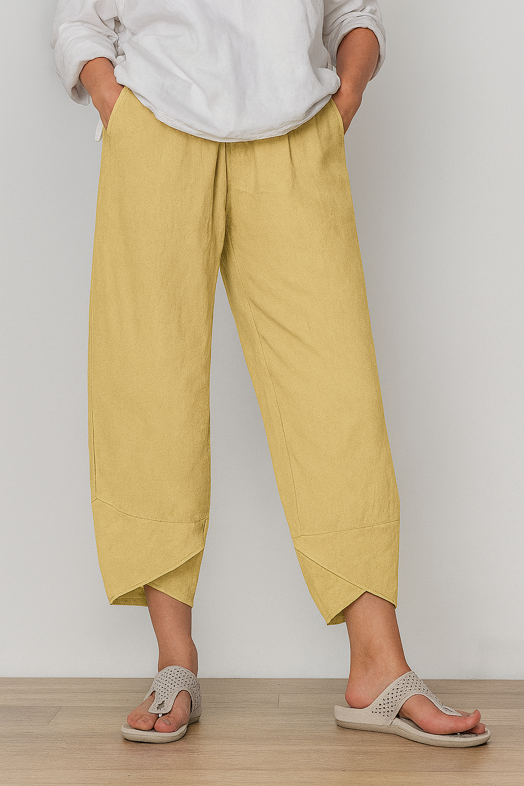 Bryndis - Summer Cotton Linen Wide Leg Pants