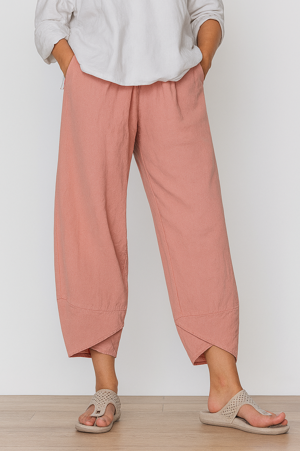 Bryndis - Summer Cotton Linen Wide Leg Pants