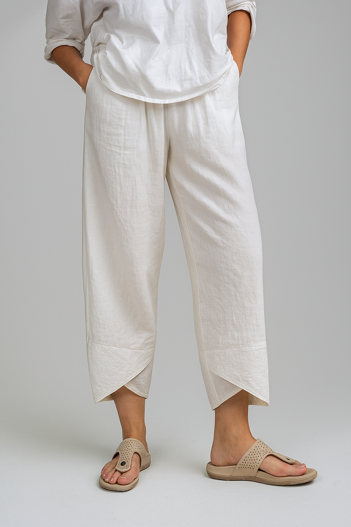Bryndis - Summer Cotton Linen Wide Leg Pants