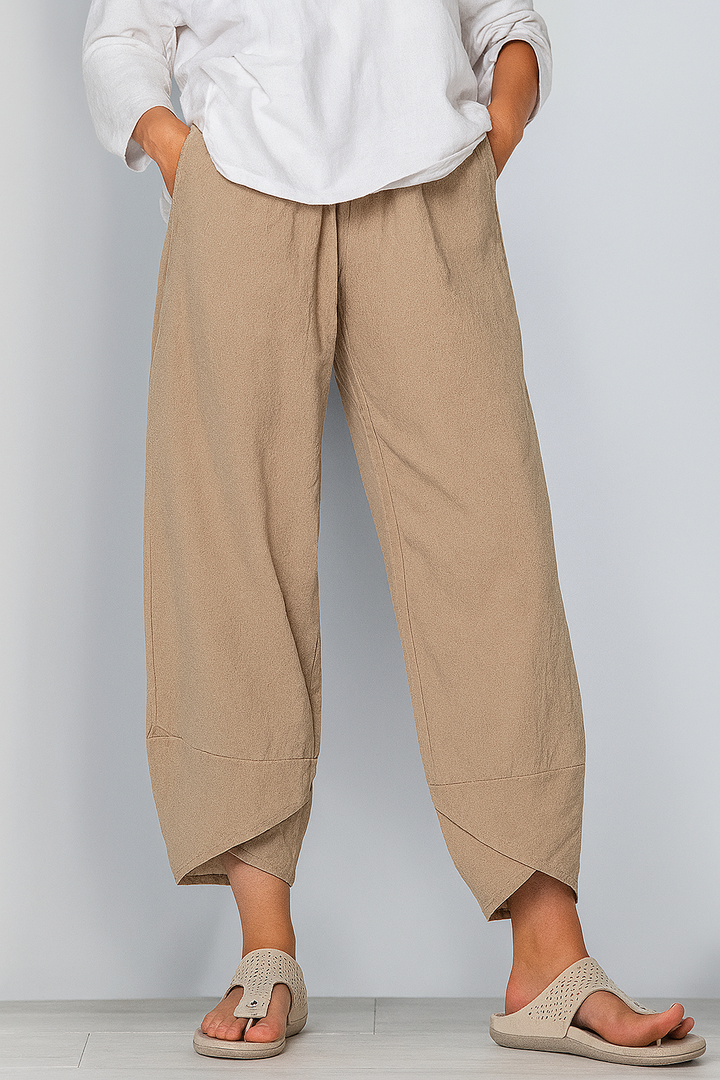 Bryndis - Summer Cotton Linen Wide Leg Pants