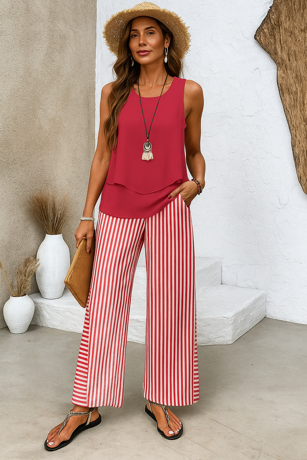 Nora™ -  Viscose Elegant 2-piece summer set