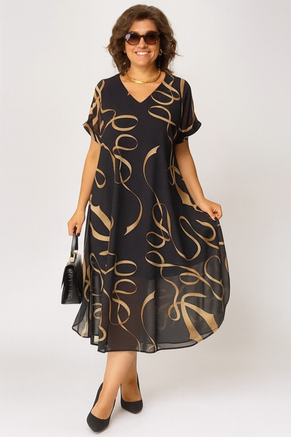 DONNA | Plus Size Chiffon Dress