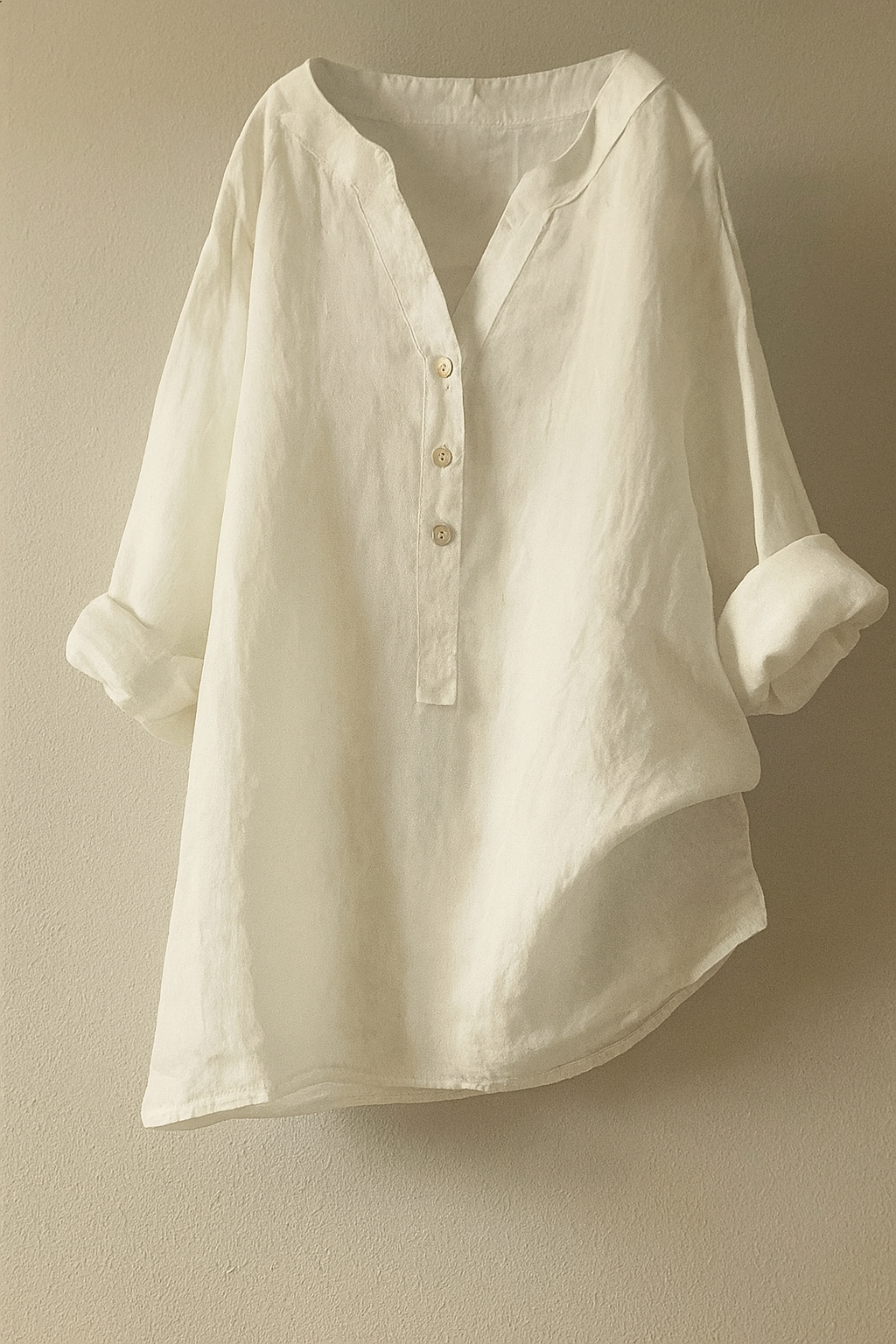 Solara Button-Front Linen Shirt