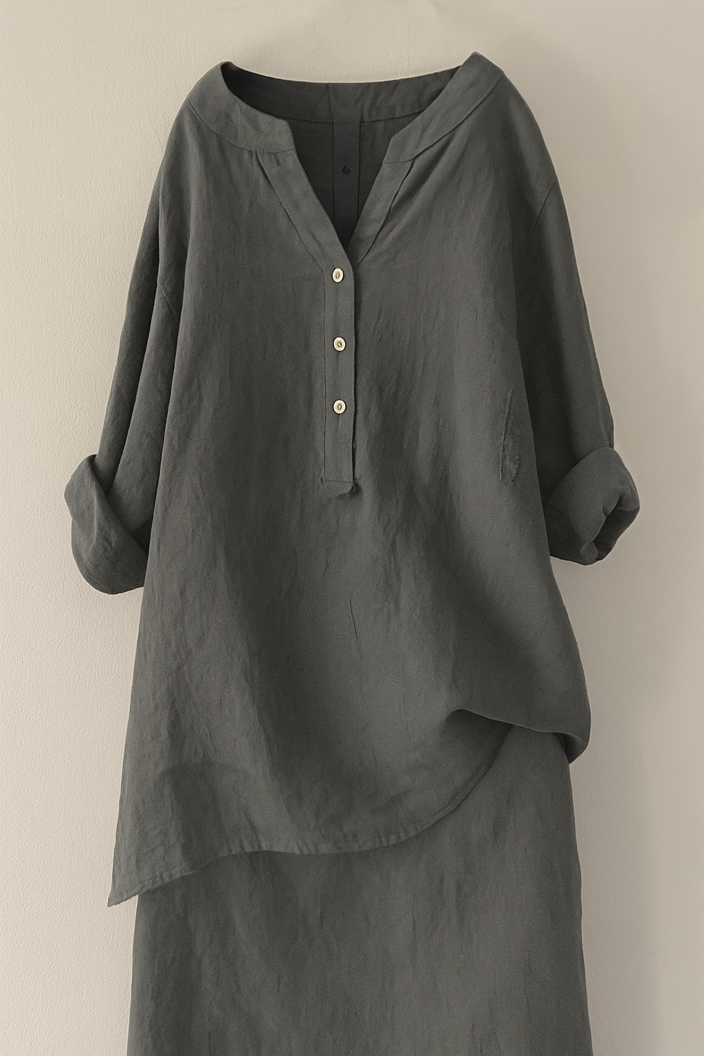 Solara Button-Front Linen Shirt
