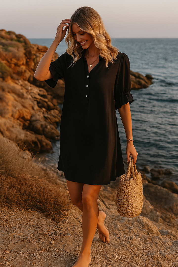 FRANCHESCA™ - Casual Button Down Shirt Dress