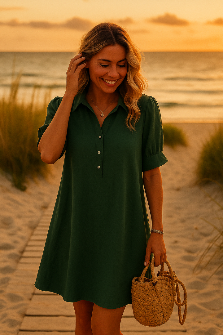 FRANCHESCA™ - Casual Button Down Shirt Dress