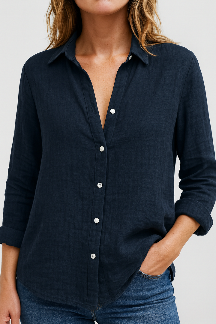 SANDRA™ – Classic Printed Blouse