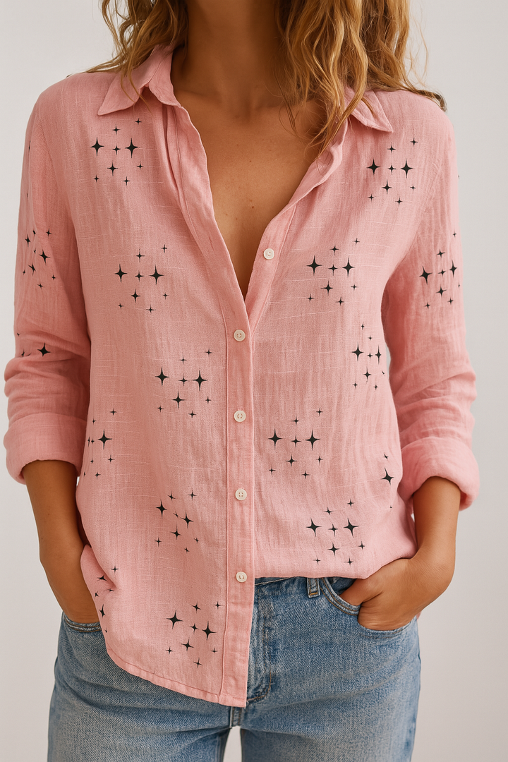 SANDRA™ – Classic Printed Blouse