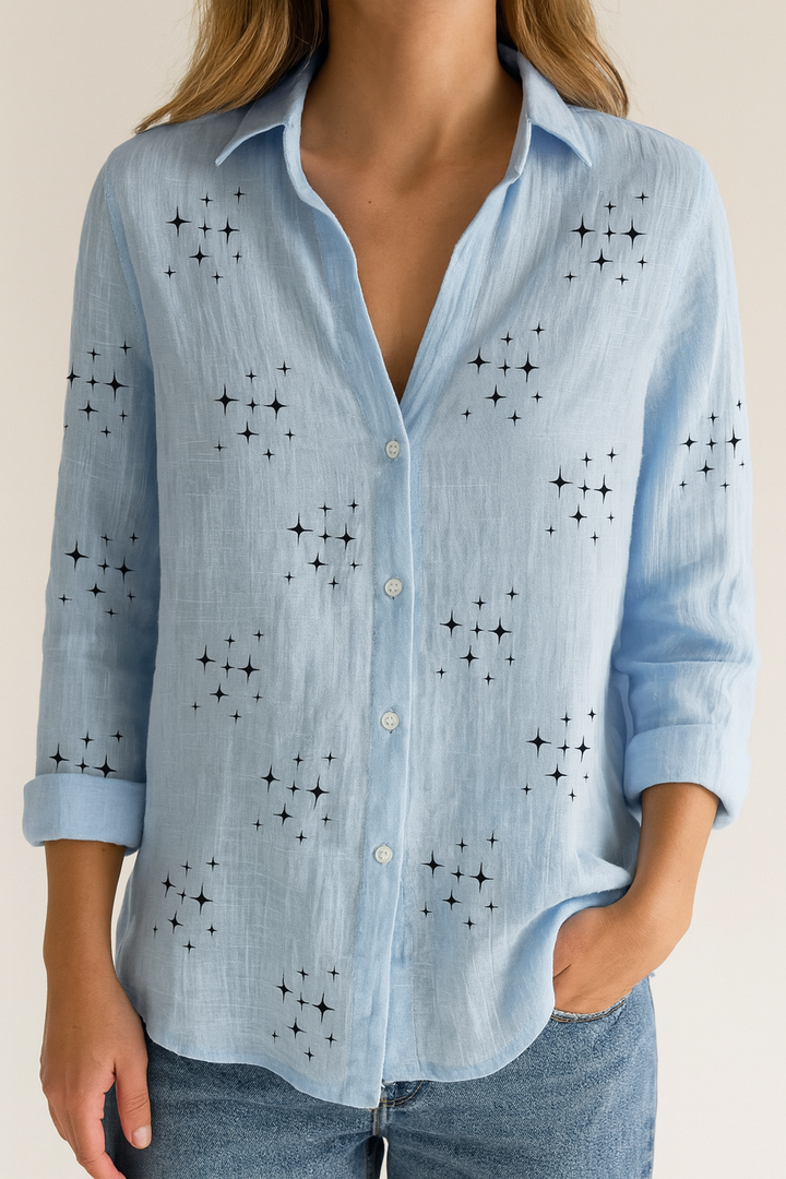 SANDRA™ – Classic Printed Blouse