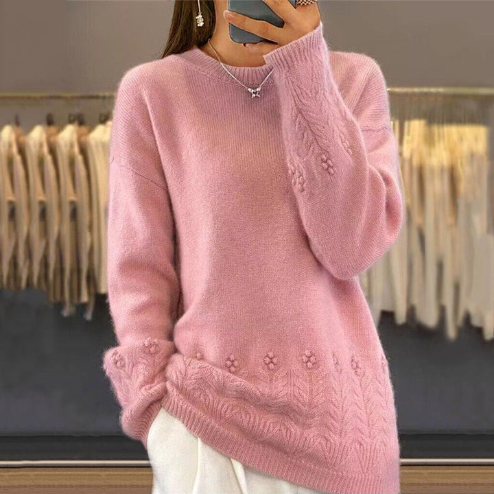ALMA™ - FLORAL KNIT SWEATER