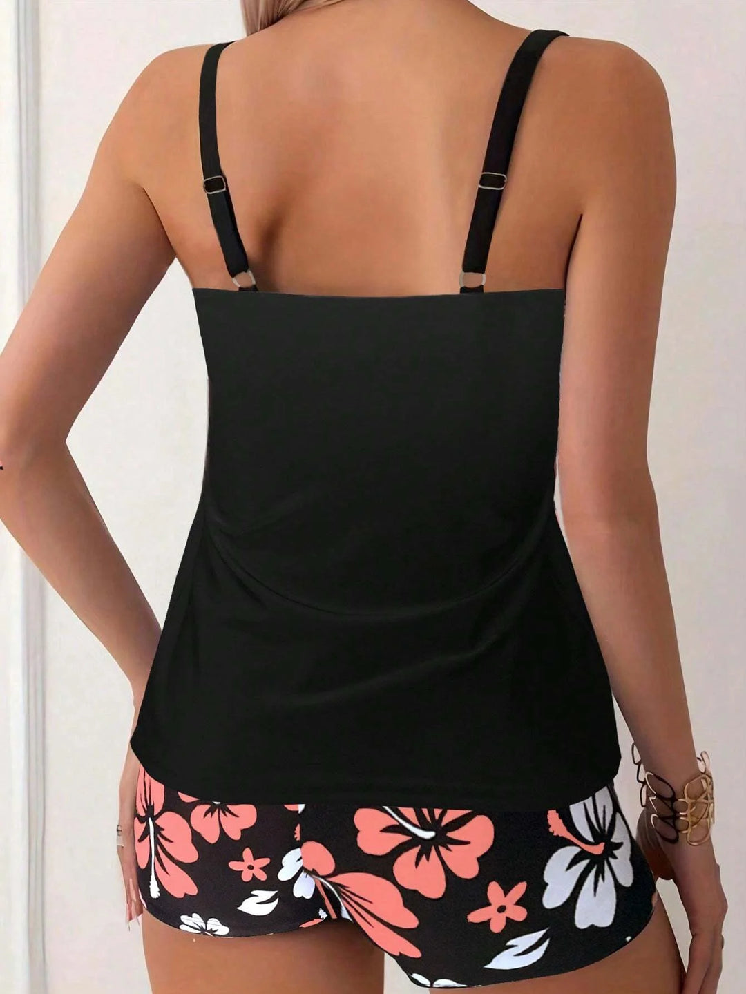 DAISY | U-Neck Sleeveless Printed Tankini