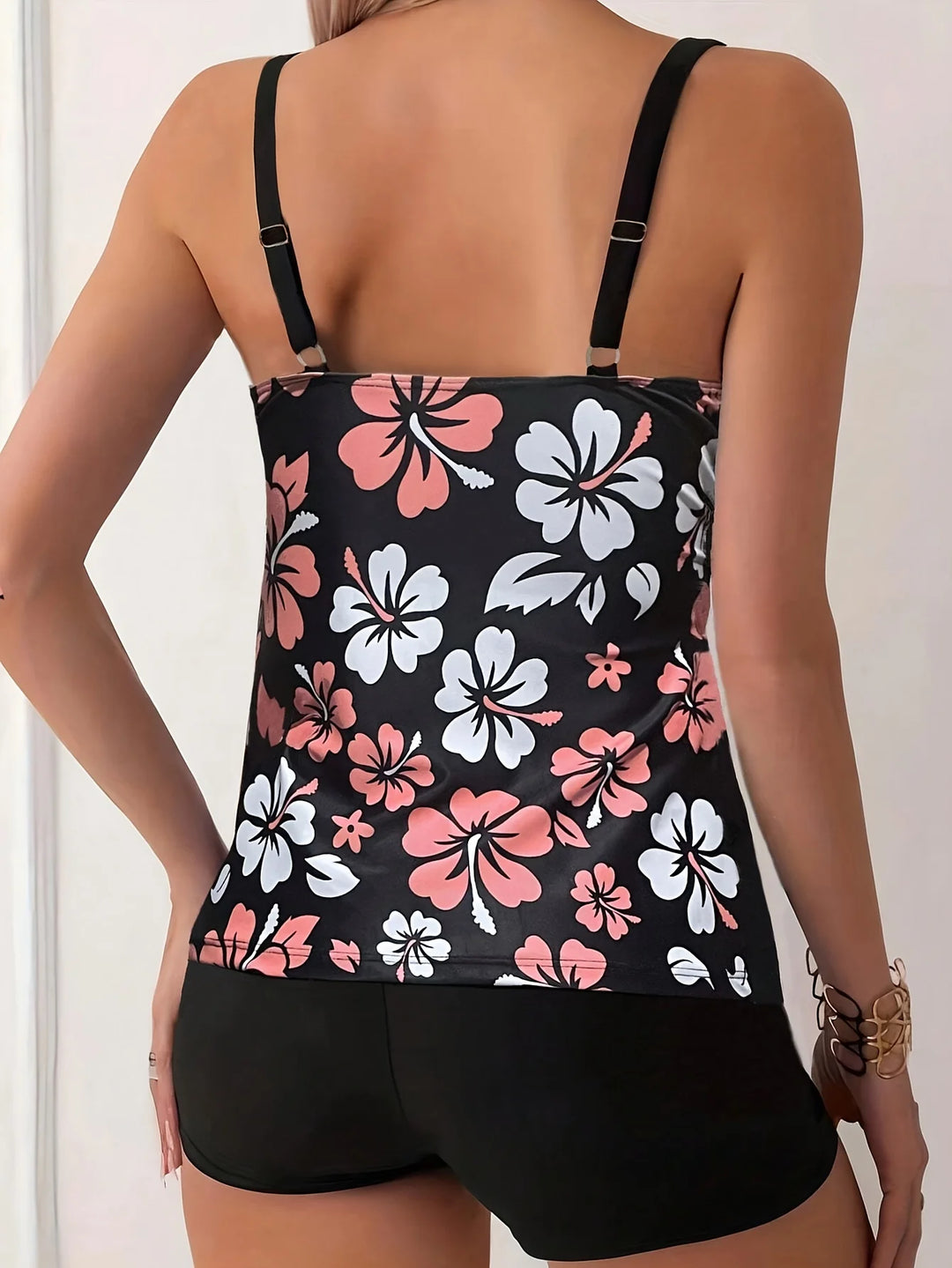 DAISY | U-Neck Sleeveless Printed Tankini