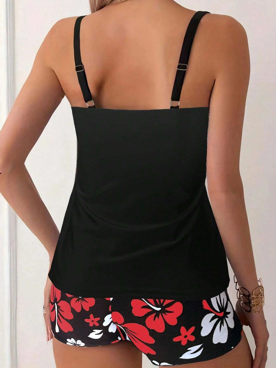 DAISY | U-Neck Sleeveless Printed Tankini