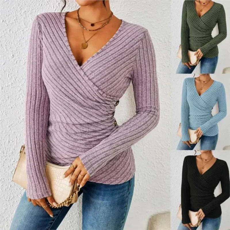 Léonie™ - FLATTERING LONG SLEEVE TOP WITH TUMMY TUCKING DESIGN