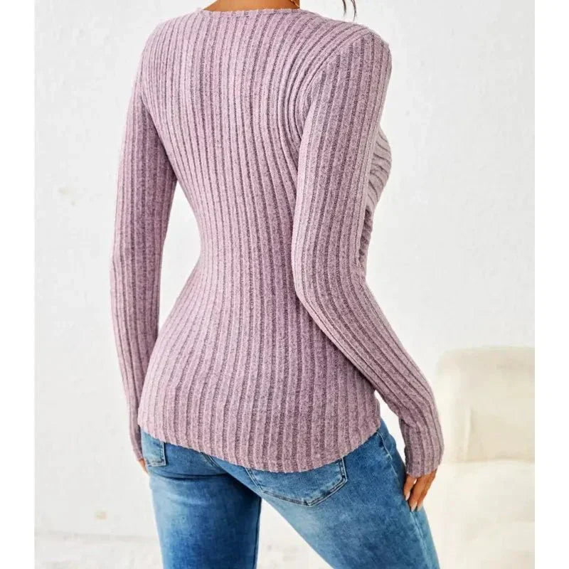 Léonie™ - FLATTERING LONG SLEEVE TOP WITH TUMMY TUCKING DESIGN