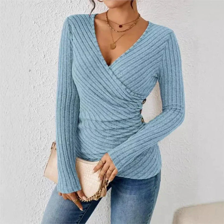 Léonie™ - FLATTERING LONG SLEEVE TOP WITH TUMMY TUCKING DESIGN