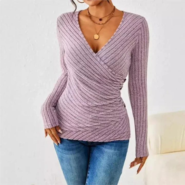 Léonie™ - FLATTERING LONG SLEEVE TOP WITH TUMMY TUCKING DESIGN