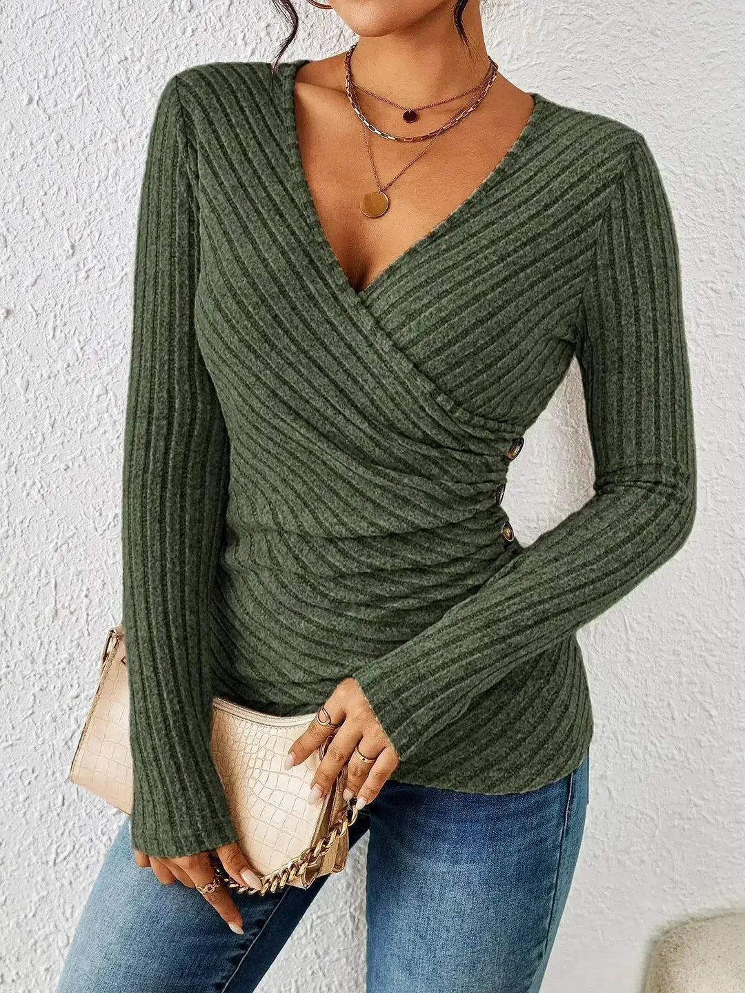 Léonie™ - FLATTERING LONG SLEEVE TOP WITH TUMMY TUCKING DESIGN