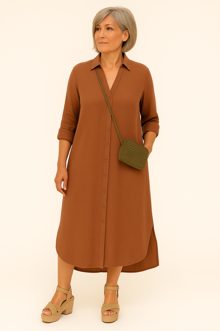 Malaya - Elegant Collar Dress