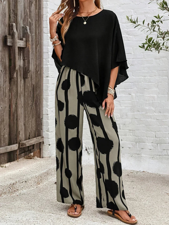 Kalliope -  Elastic Waist Two-Piece Set