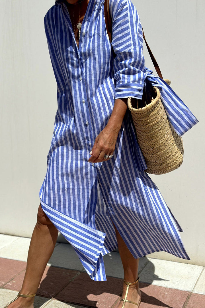 Grace – Striped Everyday Shirt Dress