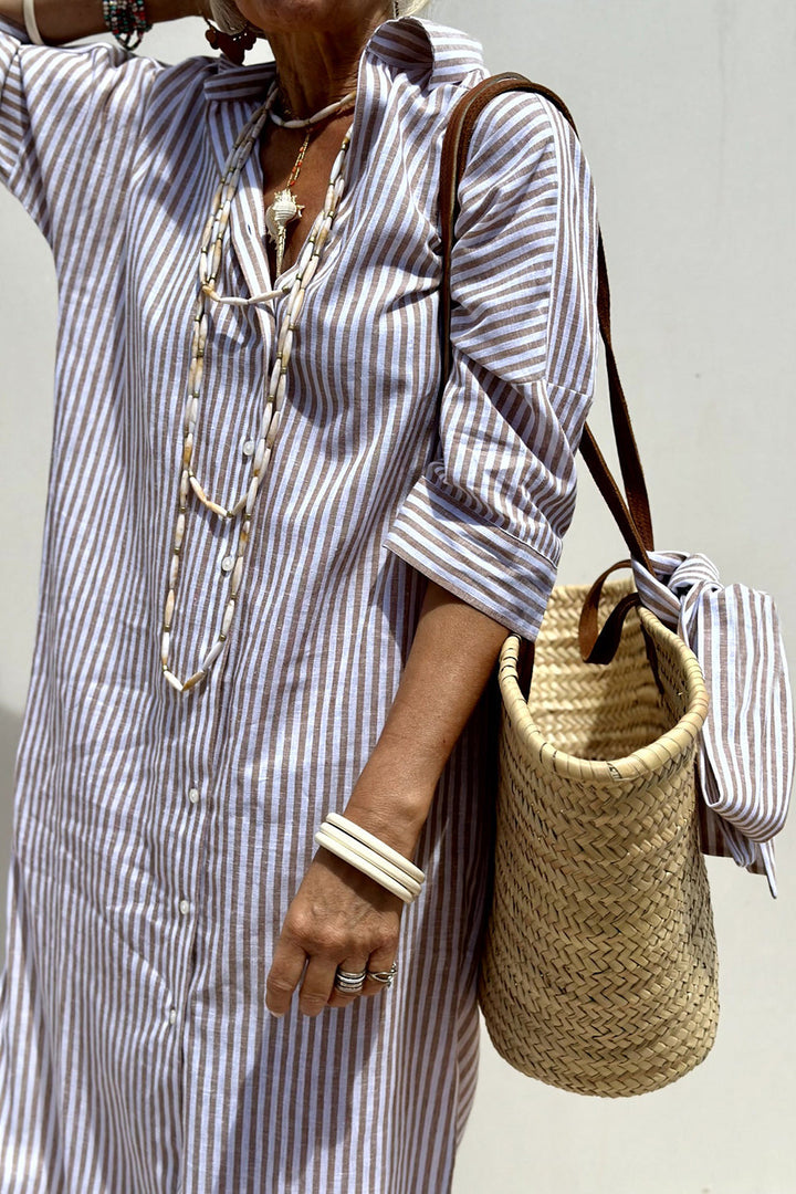 Grace – Striped Everyday Shirt Dress