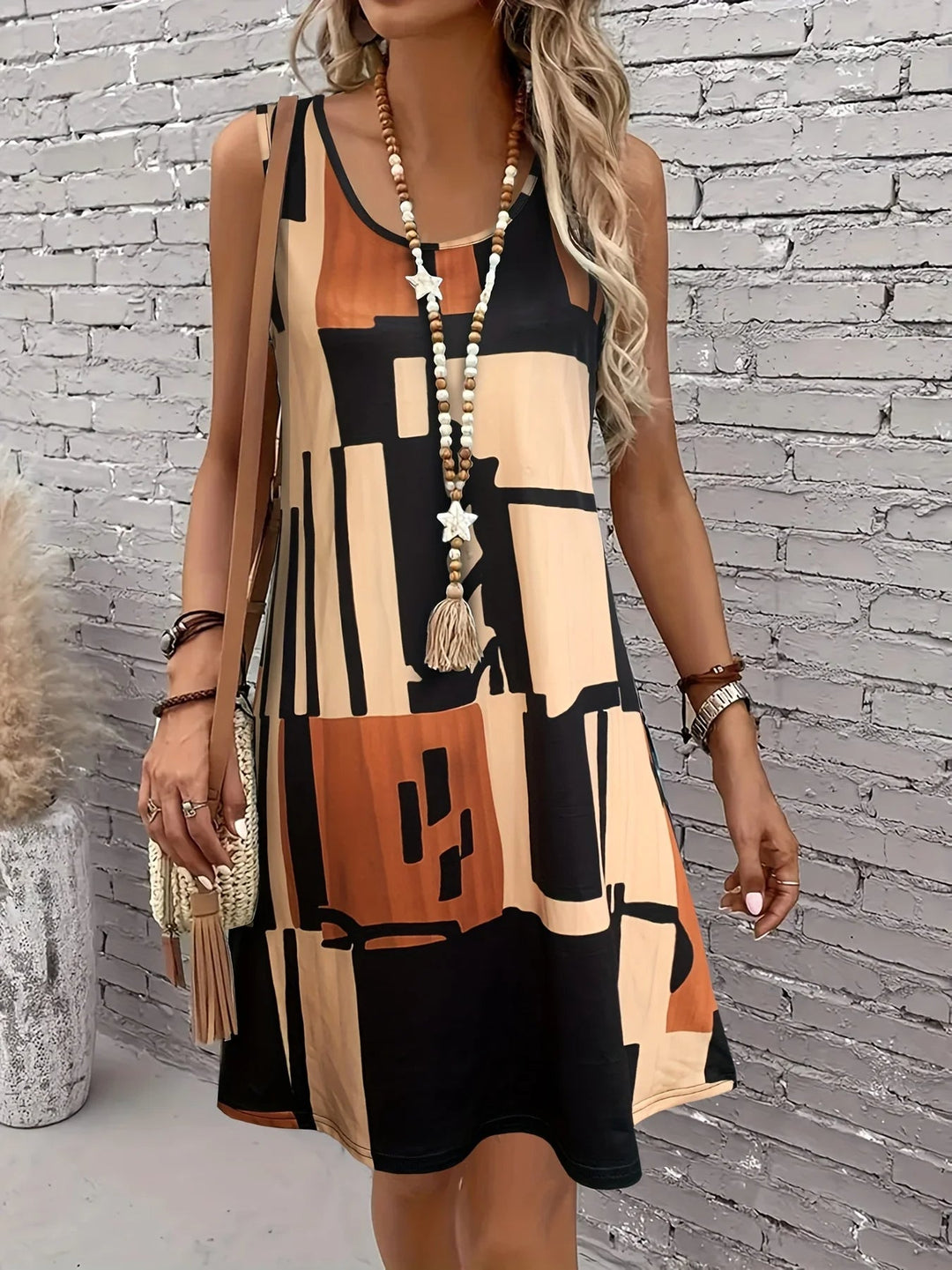 Elliette - Stylish Casual Geometric Dress