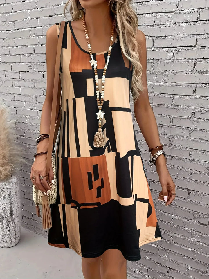 Elliette - Stylish Casual Geometric Dress